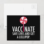 Vaccineren Opslaan van levens Een Lollipopvaccin v Briefkaart (Voorkant / Achterkant)