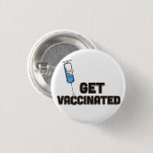 Vaccineren Ronde Button 3,2 Cm (Voorkant /achterkant)