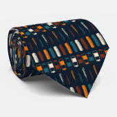  vaccins - Groot op de marine Stropdas (Opgerold)