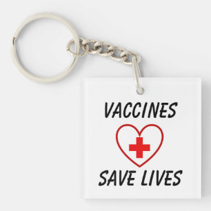 Vaccins redden levens sleutelhanger