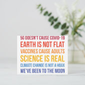 Vaccins Science Klimaatverandering is echt 5G Covi Briefkaart (Staand voorkant)