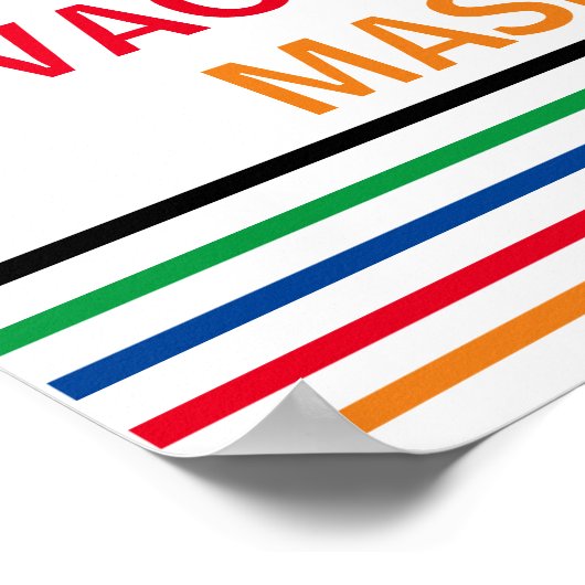 Vaccins Werkmaskers Wetenschap werken is duidelijk Poster (Hoek)