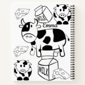 Vache à coloriage Carnet spirale (Dos)