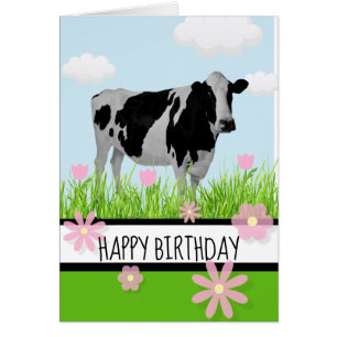 Vache à joyeux anniversaire