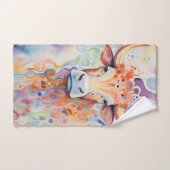 Vache à l'aquarelle Bubbly Douce (Serviette à main)
