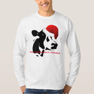 Vache à Père Noël du T-shirt des hommes de Noë