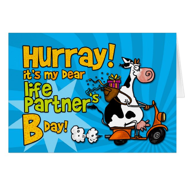 vache à scooter du BD - associé de la vie (Devant horizontal)