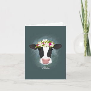 Vache Aloha - Carte de note personnalisée