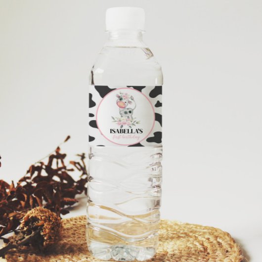 Vache Anniversaire Fête Étiquette de bouteille d'e