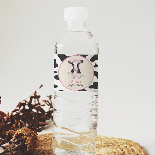 Vache Anniversaire Fête Étiquette de bouteille d'e