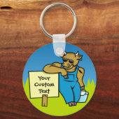 Vache avec porte-clés à pancarte (Recto)