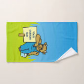 Vache avec signe (Serviette à main)