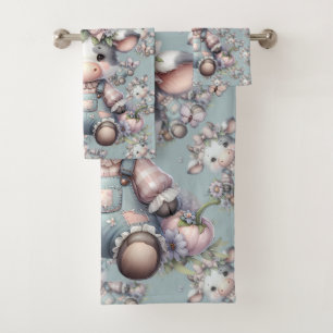 Vache Bébé mignonne Pastel dans les salons avec fl