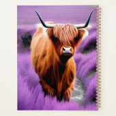 Vache belle Highland dans le champ Lavender (Dos)