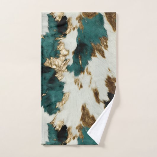 Vache blanche de l'Ouest Emerald Gold (Serviette à main)