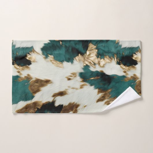 Vache blanche de l'Ouest Emerald Gold (Serviette à main)