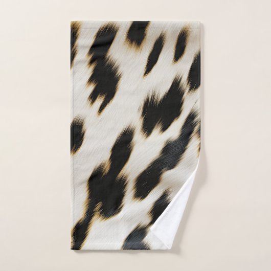 Vache blanche noire (Serviette à main)