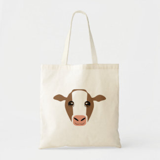 Vache Brown et blanche sur Sac fourre-tout