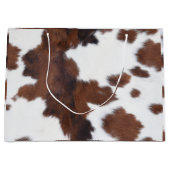 vache cache brun blanc grand sac cadeau (Devant)