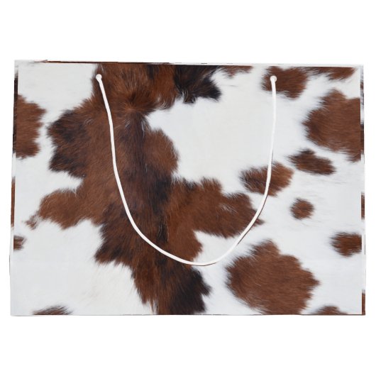 vache cache brun blanc grand sac cadeau (Dos)