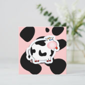 Vache caricaturale, invitation (Debout devant)