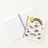 Vache Carnet spirale Ciel arc-en-ciel nuages solei (Intérieur)