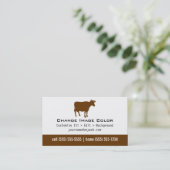 Vache - carte de visite personnel (Debout devant)