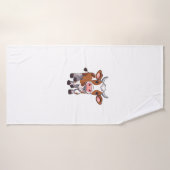 Vache charmante au dessin (Serviette de bain)