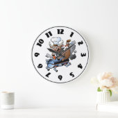 Vache chevauchant une horloge de barbecue (Maison)