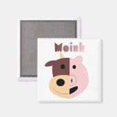 Vache + Cochon = aimant rose (Recto/Verso)
