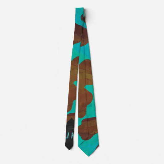 Vache Cravate Brown et Turquoise (Dos)