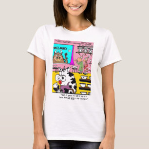 Vache Dans Le Magasin De Chine Mugs Drôles T-shirt