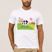 Vache Dans Un Champ Mens T-shirt (Devant)