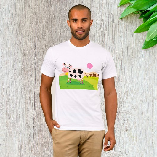 Vache Dans Un Champ Mens T-shirt