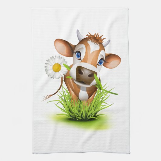 Vache de campagne serviette de cuisine (Vertical)