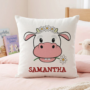 Vache de dessin animé mignonne Coussin d'animal
