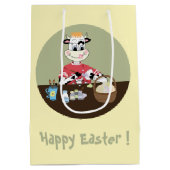 Vache de dessin peinture oeufs jaune sac cadeau de (Dos)