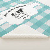 Vache de ferme turquoise Buffalo Plaid Sherpa Blan (3/4)