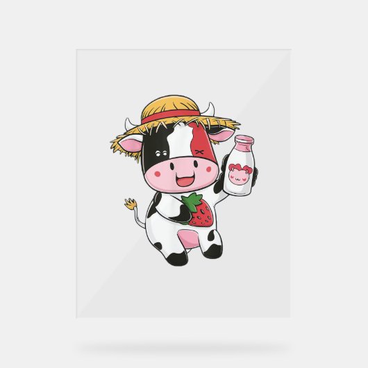 Vache de fraise Kawaii Anime Lait de fraise _7 (Recto)