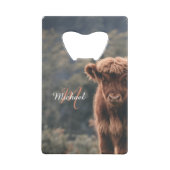 Vache de Highland calvaire herbe d'automne monogra (Devant)