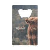 Vache de Highland calvaire herbe d'automne monogra (Dos)