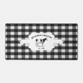 Vache de la ferme à plaid de Buffalo noir (Recto)