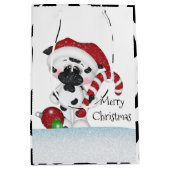 Vache de Noël sac cadeau moyen (Devant)