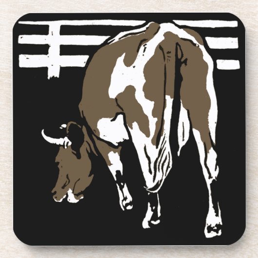 Vache de sciage victorienne sur Dessous de verre (Devant)