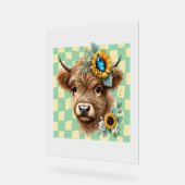 Vache de tournesol, Vache de joli Highland (Angle)