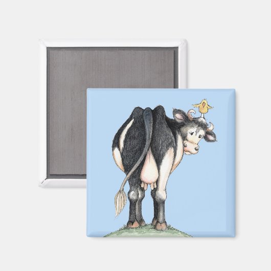 Vache derrière - Aimant (Recto/Verso)