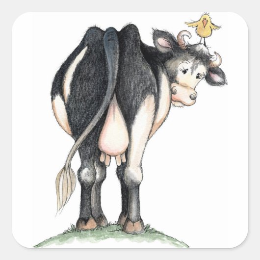 Vache derrière - Stickers (Devant)
