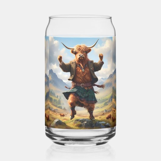 Vache des Highlands dansant le Highland Fling, (Gauche)