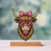 Vache des Highlands mignonne avec des lunettes à m (Neutre)