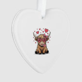 Vache des Highlands mignonne Saint Valentin lunett (devant)